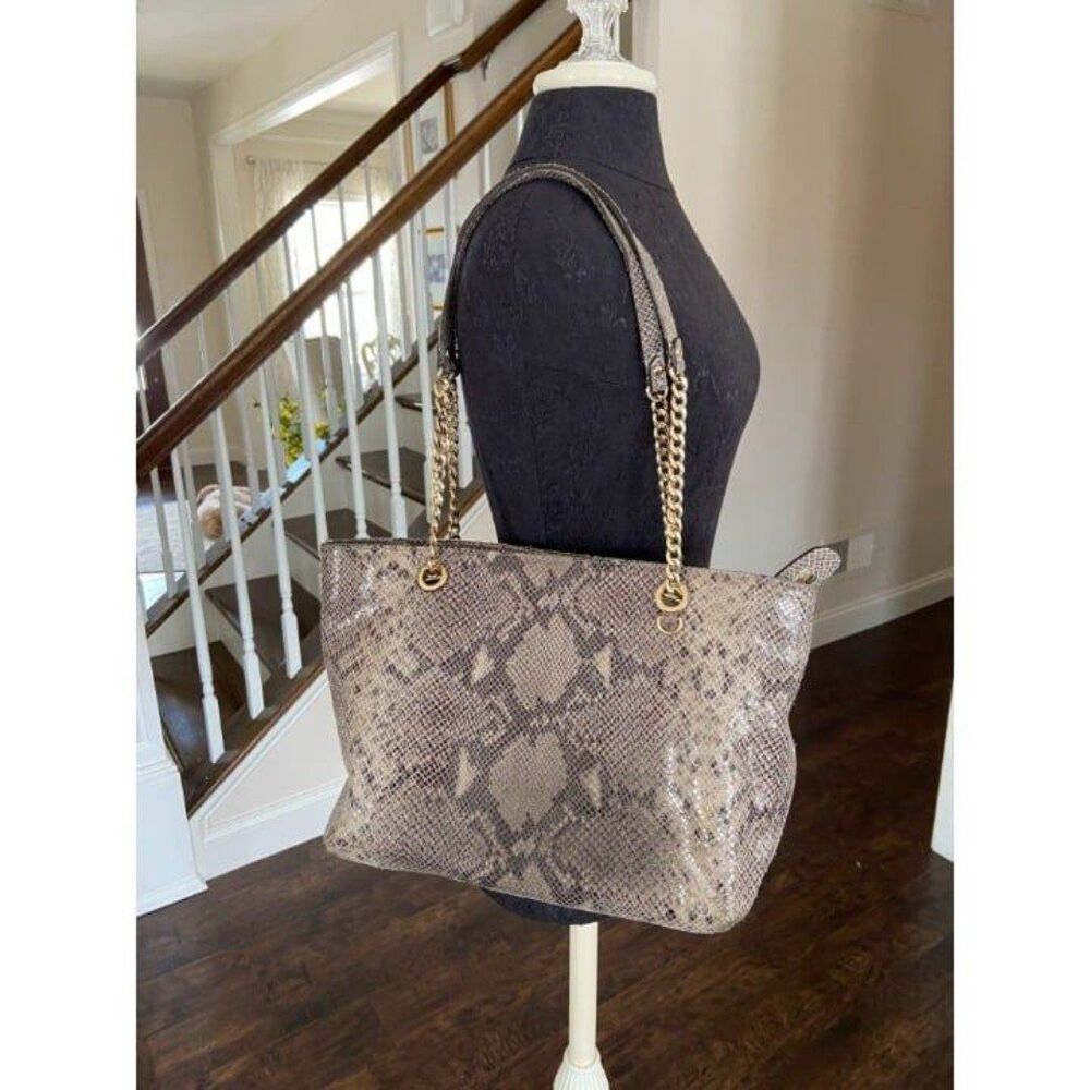 Michael Kors Snakeskin Leather Animal Print Purse Shoulder Bag